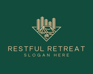 Outdoor Forest Camping logo design