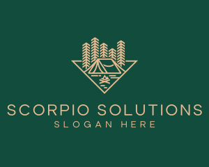 Outdoor Forest Camping logo design