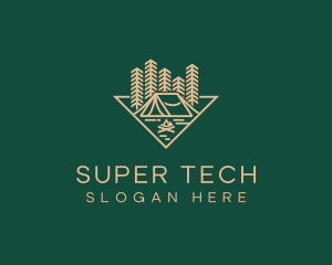 Outdoor Forest Camping logo design