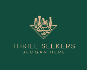 Outdoor Forest Camping logo design