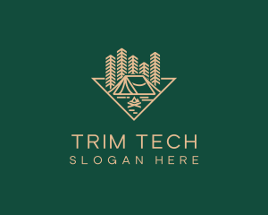 Outdoor Forest Camping logo design