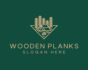 Outdoor Forest Camping logo design