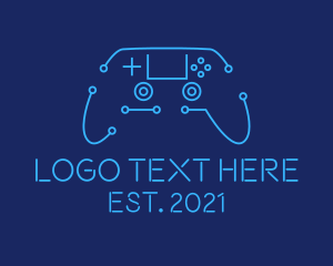 Digital-entertainment - Digital Game Controller logo design