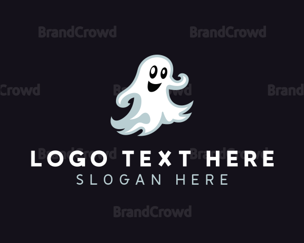 Halloween Scary Ghost Logo