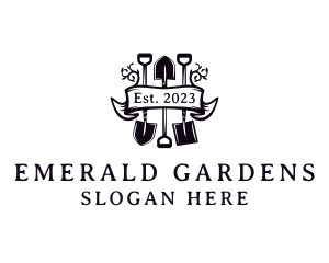 Shovel Plant Garden logo design