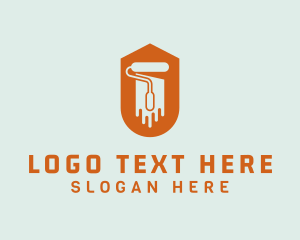 Orange - Home Improvement Paint Roller logo design