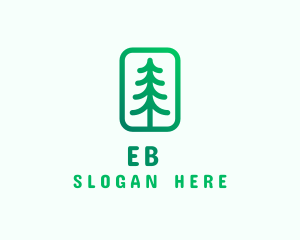 Natural - Pine Tree Planting logo design