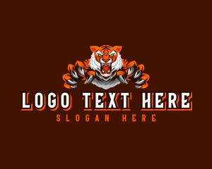 Streamer - Fierce Tiger Claw logo design