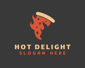 Flaming Pizza Gourmet logo design