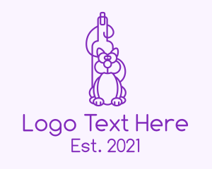 Sommelier - Purple Cat Wine logo design