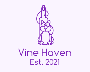 Purple Cat Wine logo design