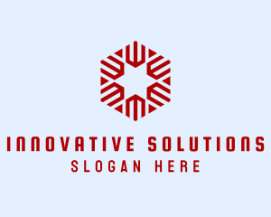 Modern Hexagon Star  Logo