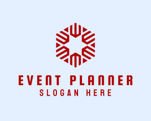 Negative Space - Modern Hexagon Star logo design