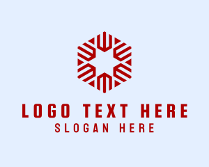 Hebrew - Modern Hexagon Star logo design