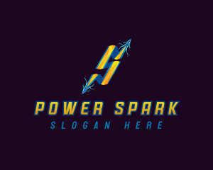 Lightning Bolt Spark  logo design