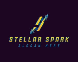 Lightning Bolt Spark  logo design