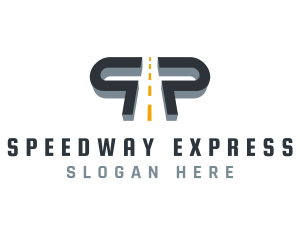 Expressway - Expressway Road Letter P logo design