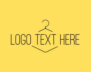 Clothing Shop - Minimalist Hanger Clothing logo design