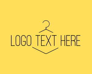 Minimalist Hanger Clothing Logo