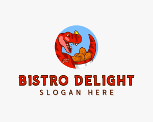 Dinosaur Chicken Bucket logo design