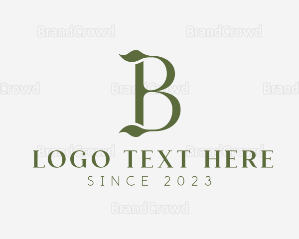 Botanical Boutique Letter B Logo