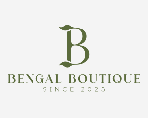 Botanical Boutique Letter B logo design