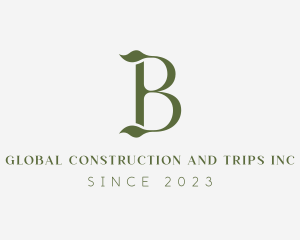 Green - Botanical Boutique Letter B logo design