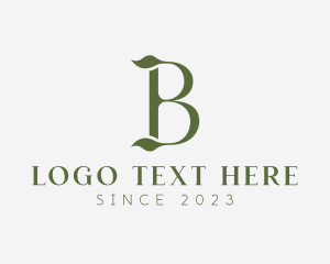 Vinery - Botanical Boutique Letter B logo design