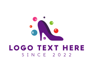 Girly - Purple Fashion Stiletto Shoe logo design