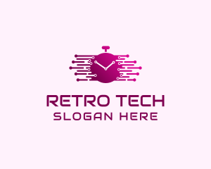 Tech Alarm Clock  logo design