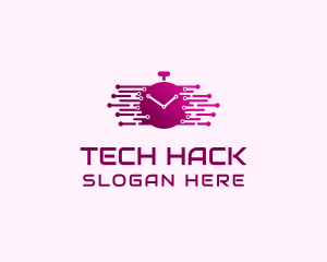 Tech Alarm Clock  logo design