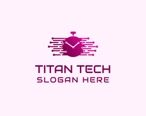 Tech Alarm Clock  logo design