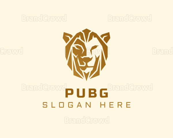 Gold Premium Lion Logo