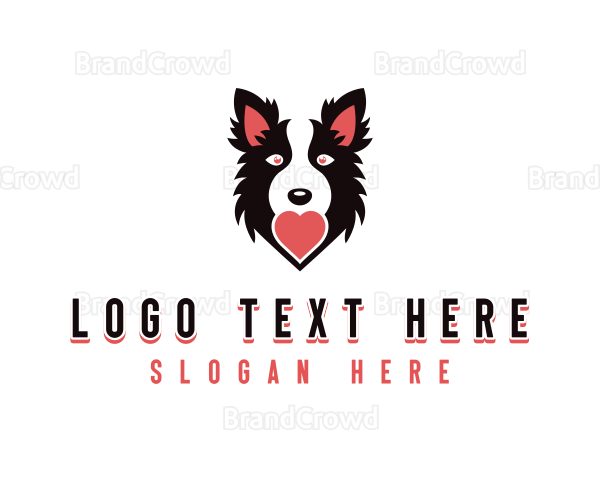 Border Collie Dog Veterinary Logo