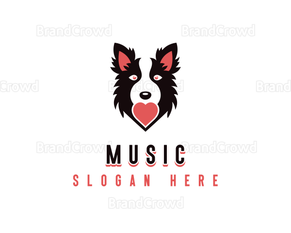 Border Collie Dog Veterinary Logo