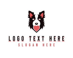 Border Collie Dog Veterinary Logo