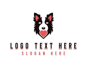 Heart - Border Collie Dog Veterinary logo design