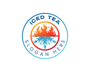 Heating Cooling Technician logo design