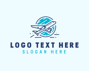 Logistics Plane Shipping Logo