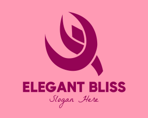 Pink Flower Bud Logo