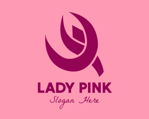 Pink Flower Bud logo design