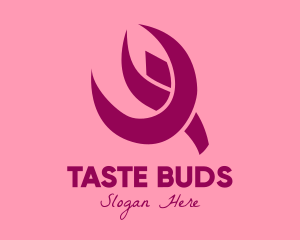 Pink Flower Bud logo design