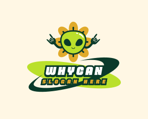 Flower Alien Martian Logo