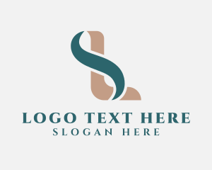 Letter Sl - Elegant Fashion Brand Ribbon logo design