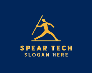 Spear Javelin Sport Athlete  logo design