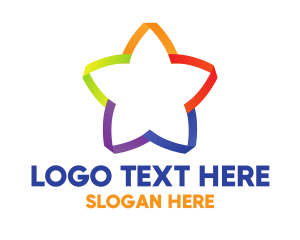 Eclectic - Colorful Cute Star logo design