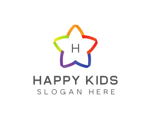 Colorful Cute Star logo design