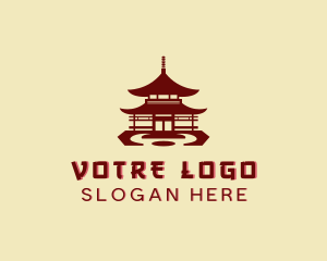 Japanese Pagoda Architecture Logo