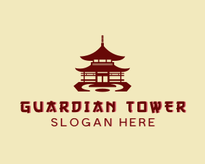 Japanese Pagoda Architecture logo design