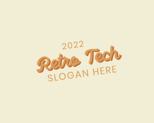 Retro Cursive Brand logo design